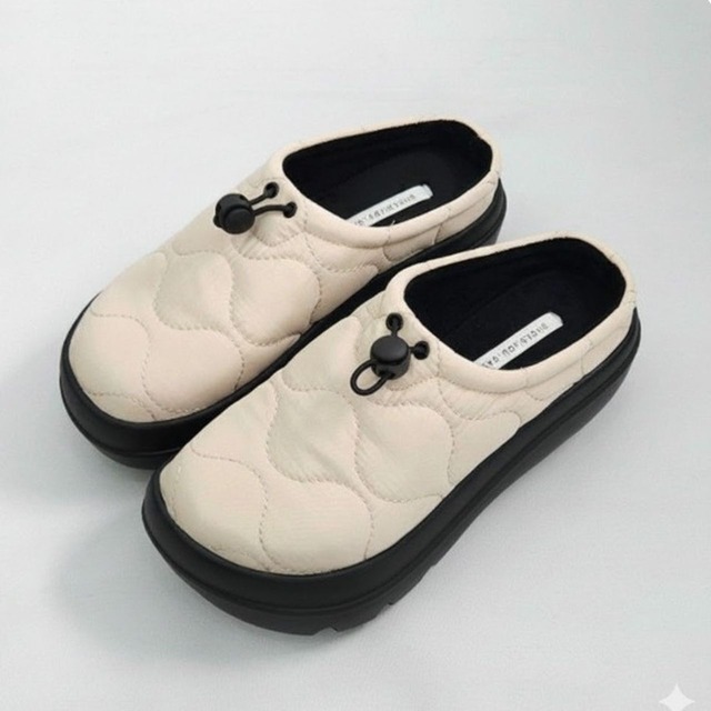 Casual warm thick-soled fur-lined half slippers(SN173)
