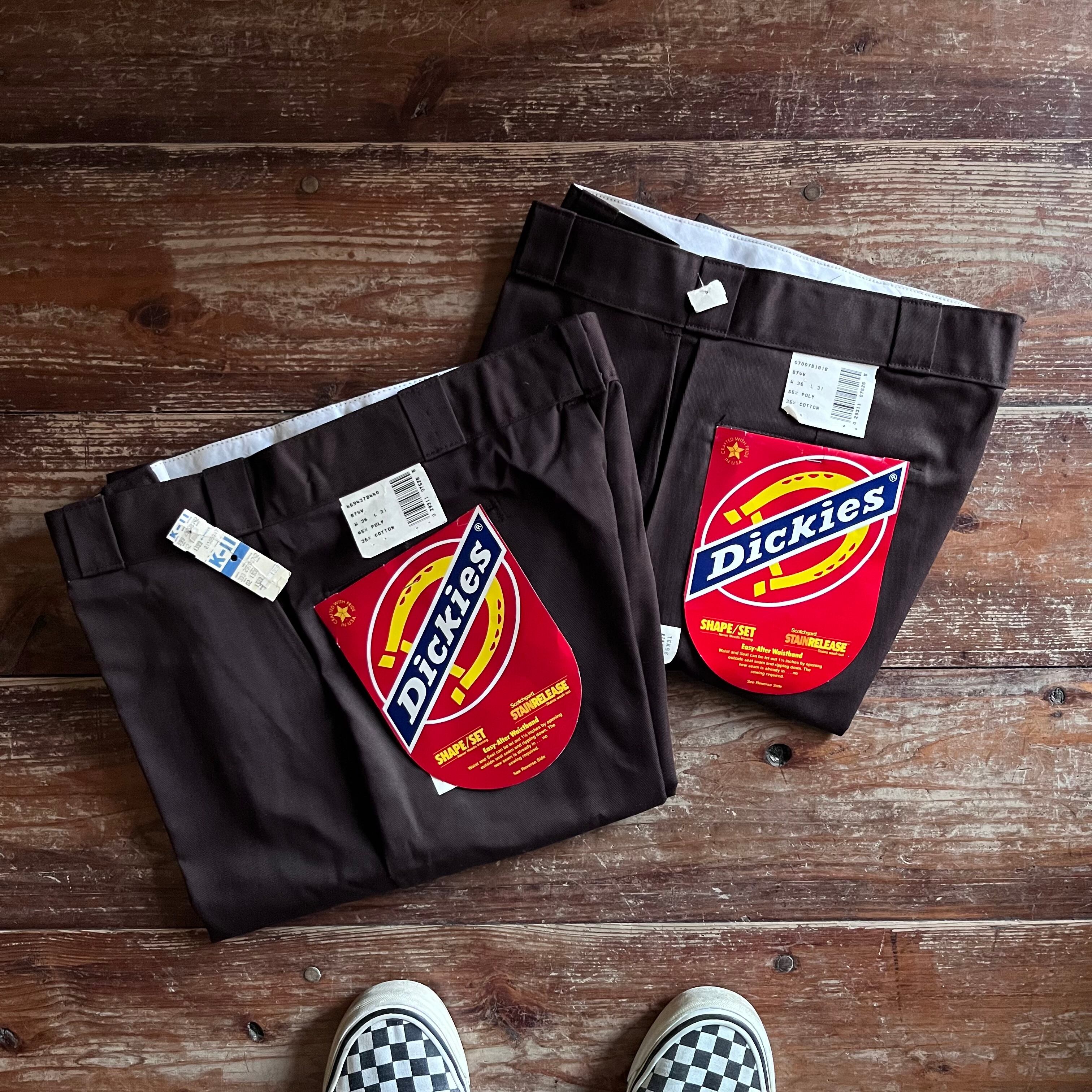 Circa 1980s Deadstock "Dickies 874V (Brown)" Vintage Work Pants/36