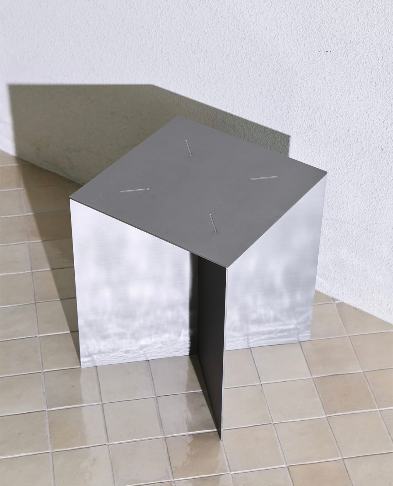 stainless stitch stool / ステンレス ステッチ スツール シルバー