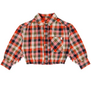 ＜JENEST＞チェック フリンジ シャツ Rif Blouse-Multi Check
