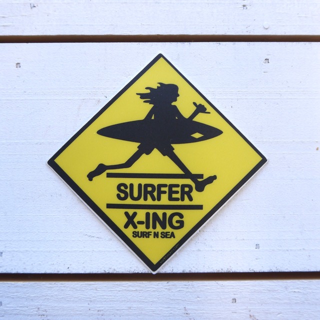 ★ハワイ直輸入★SURFER X-ING ステッカー＜サーフ・アンド・シー＞Surf N Sea／サーフンシー／ノースショア／ハレイワ／Northshore＜プラスチック＞