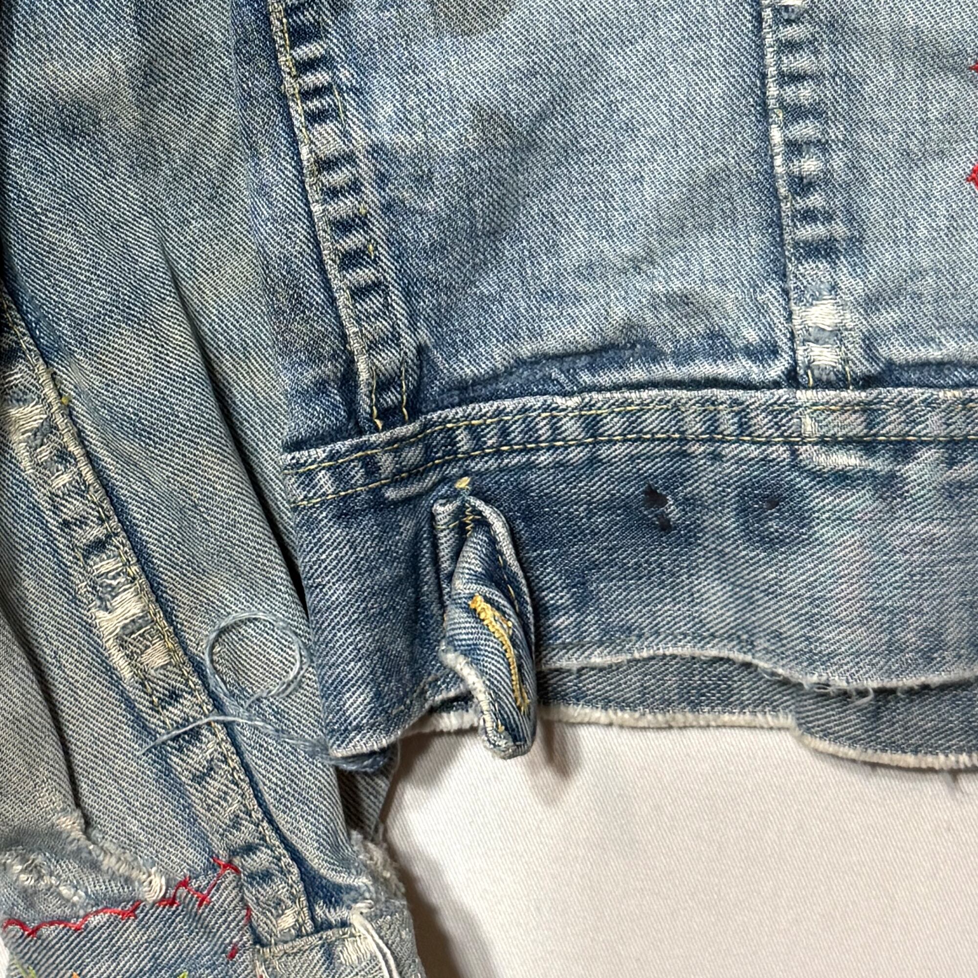 1970's USA製 Lee リー ハンドステッチ 刺繍 101J デニムジャケット