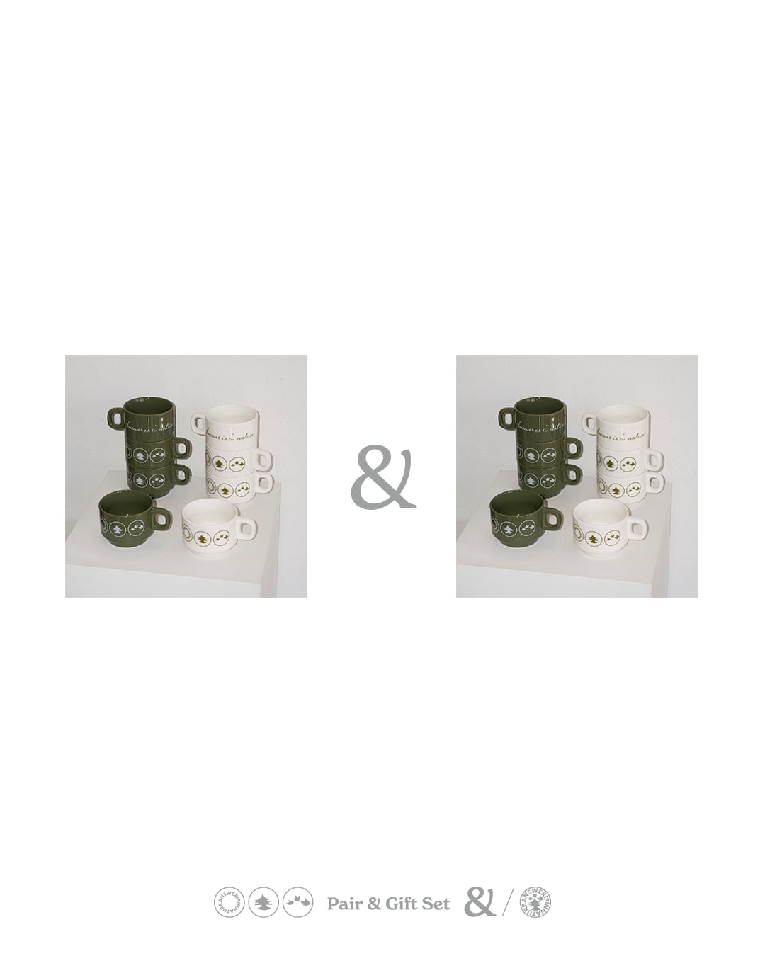 【WUP PAIR SET】WUP STACKING MUG