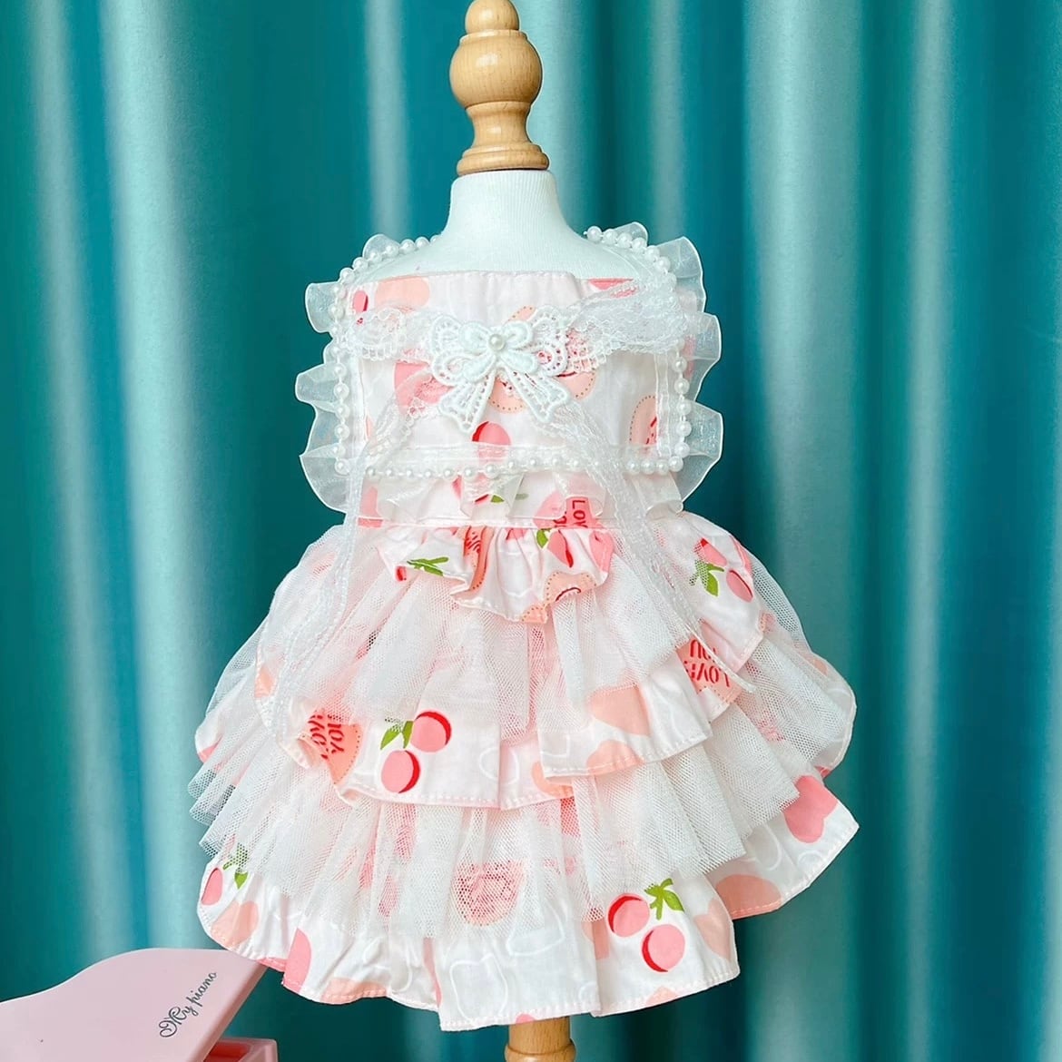 レースリボン付きティアードフレアスカート 00385