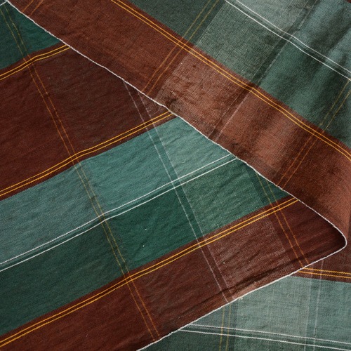 古布 木綿 リメイク素材 格子模様 ジャパンヴィンテージ 昭和 民藝 2 | japanese fabric vintage scrap cotton remake material