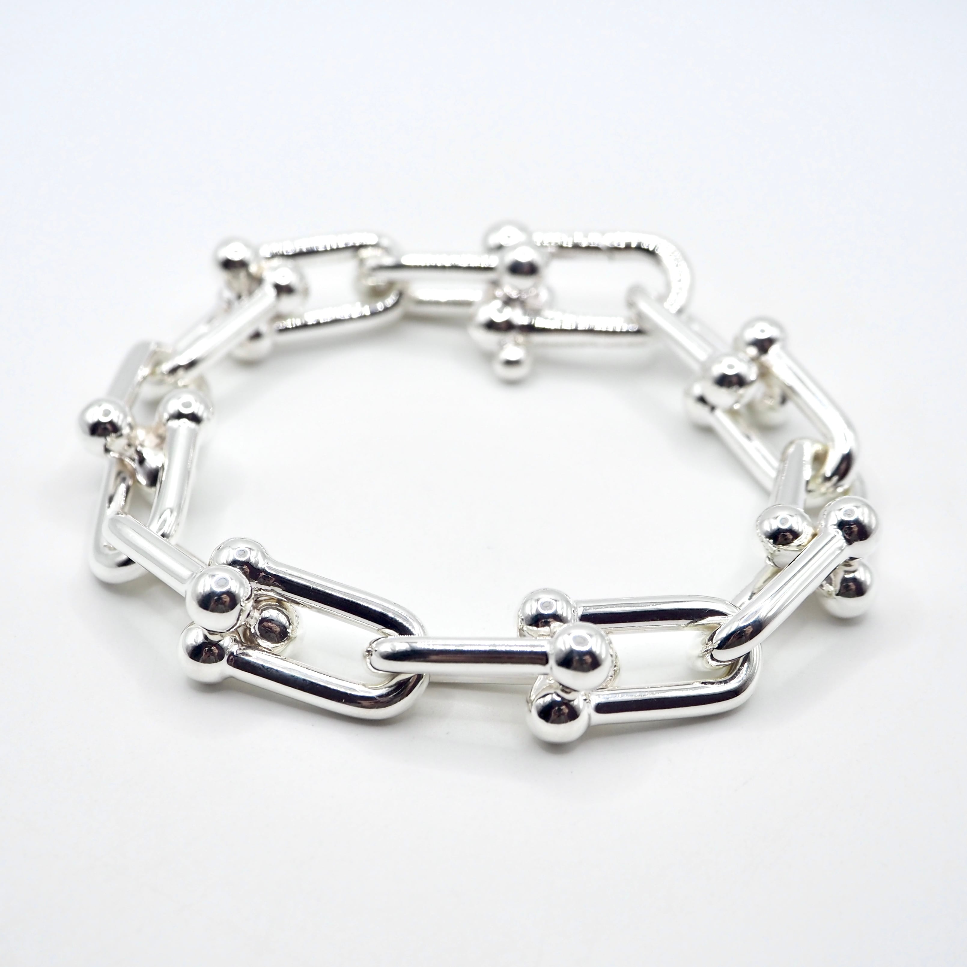 ティファニー ハードウェア ラージリンク 14コマ ブレスレット シルバー Tiffany&Co. ハードウェア ラージリンク ブレスレット 14コマ シルバー