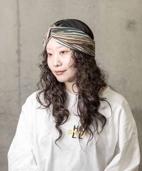 マルチストライプシャーリングターバン