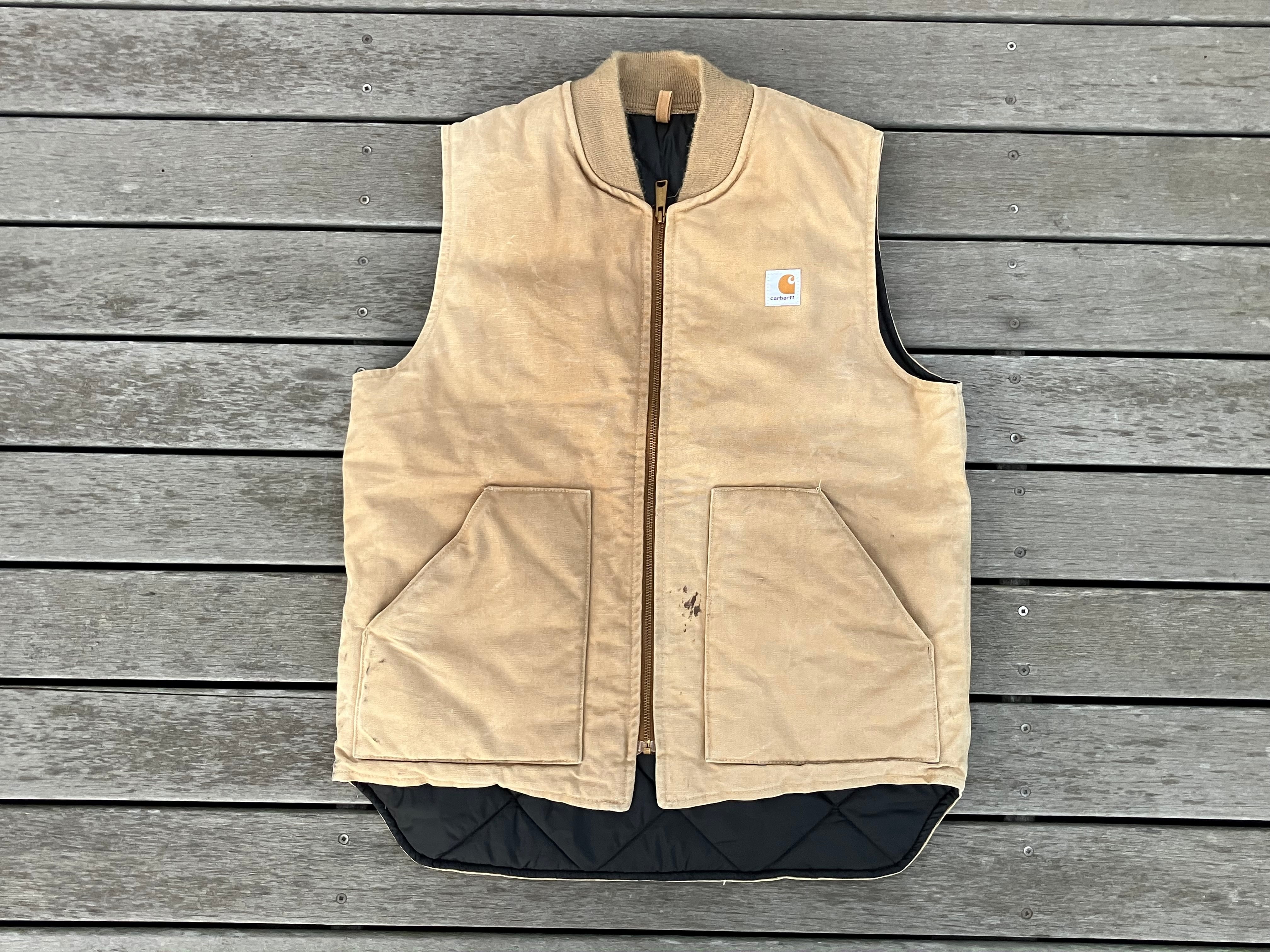 CARHARTT DUCK VEST BRN L TALL