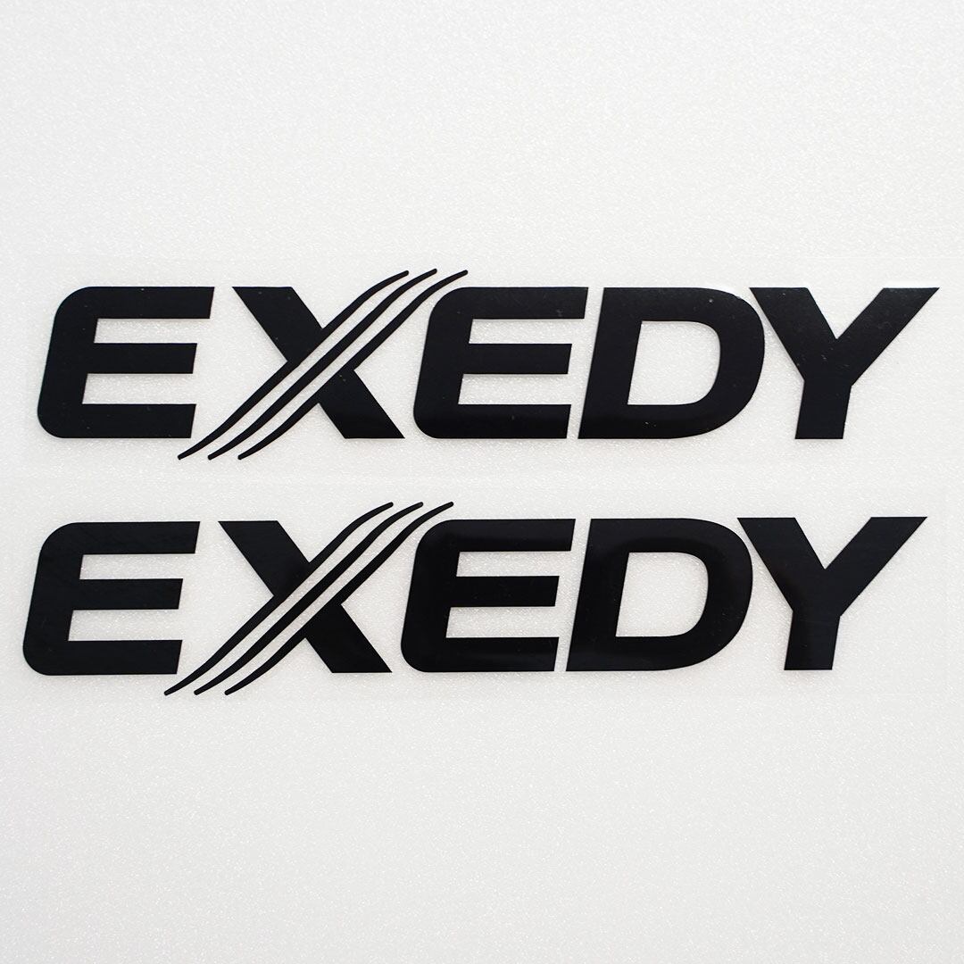 EXEDY エクセディ カッティングステッカー ブラック 2枚 縦43mm×横