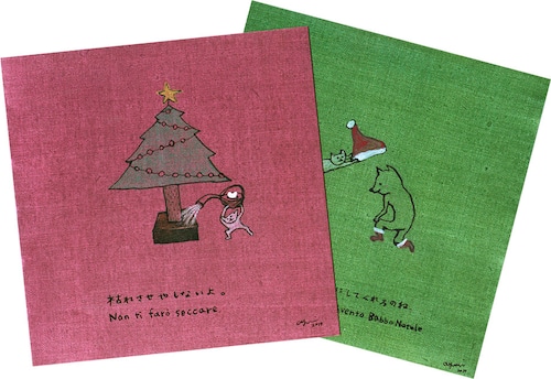 クリスマスカード　赤 / 緑