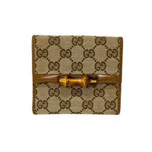 GUCCI グッチ バンブー コンパクトウォレット ベージュ 8585-202210