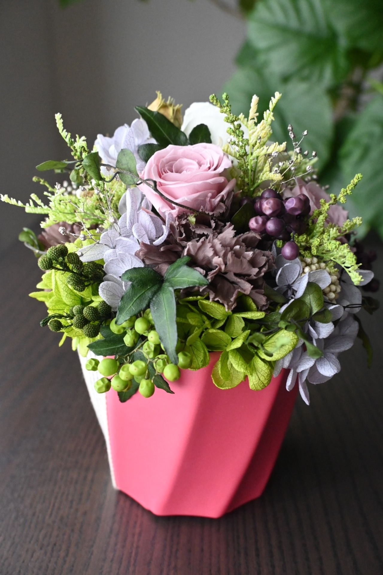 アレンジメント ロゼ デュ プランタン