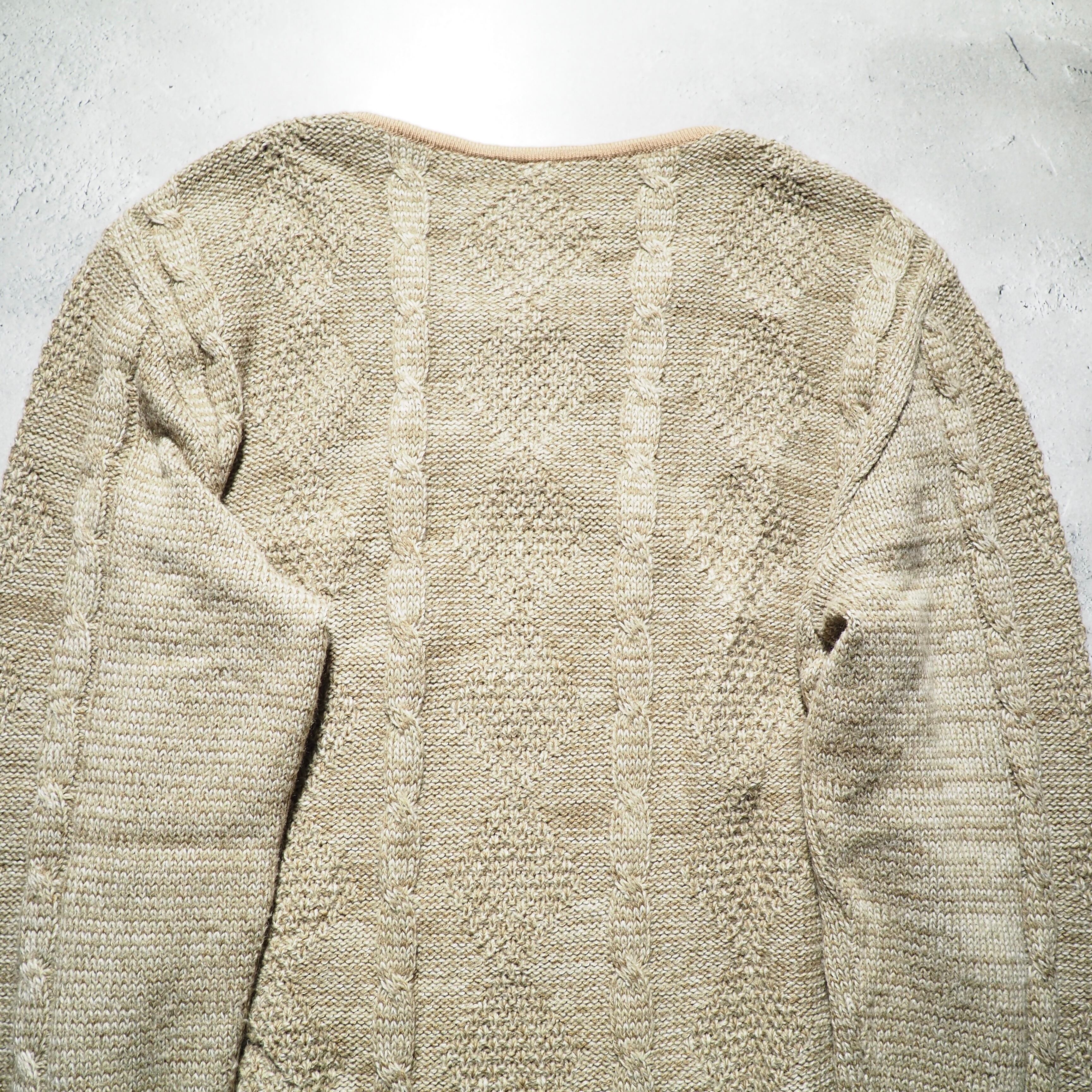 " glamb " Bewitching Ombre check switching Design knit