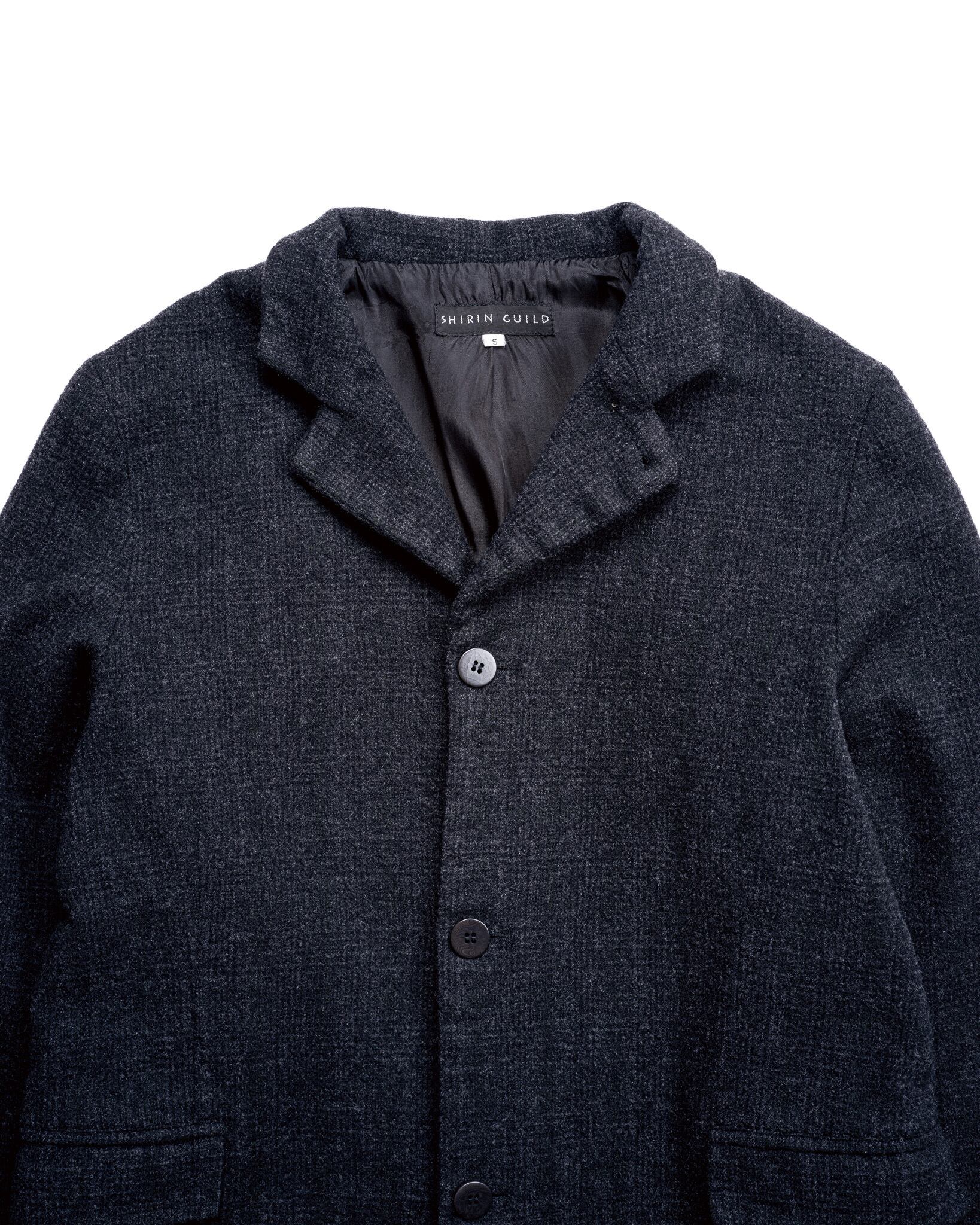 90's] SHIRIN GUILD Stand Collar Wool 3B Jacket Designed by Shirin