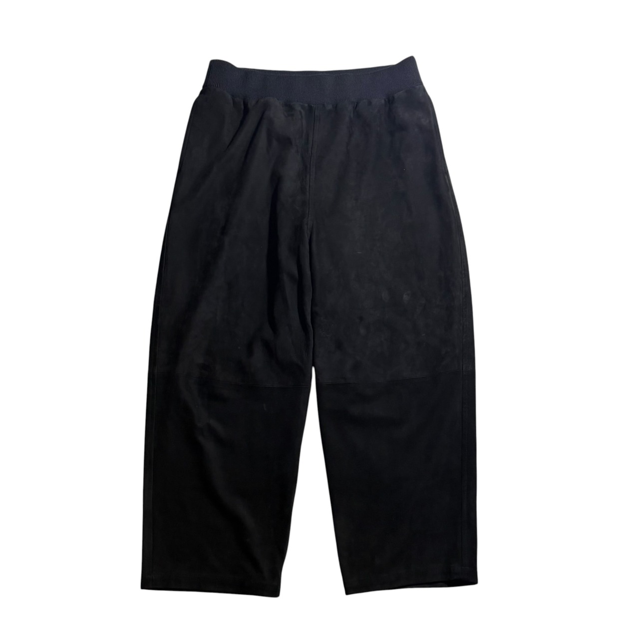 PORTER CLASSIC black suede wide pants