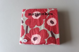 marimekko/マリメッコ　ペーパーナプキン　red linen