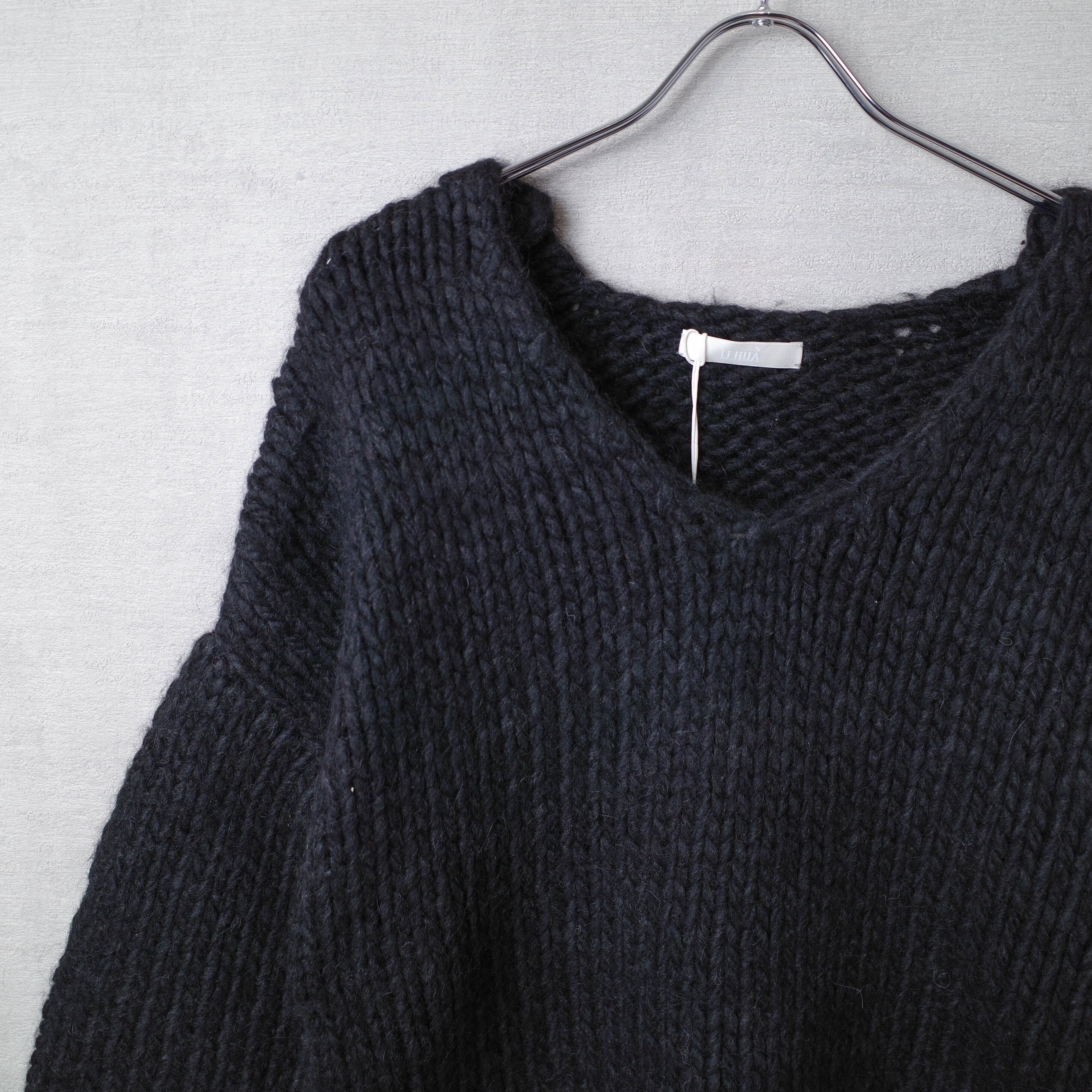 [NEW] LI HUA(ﾘｰﾌｧ)	LOW GAGE KNIT PULLOVER EOM-7719-B