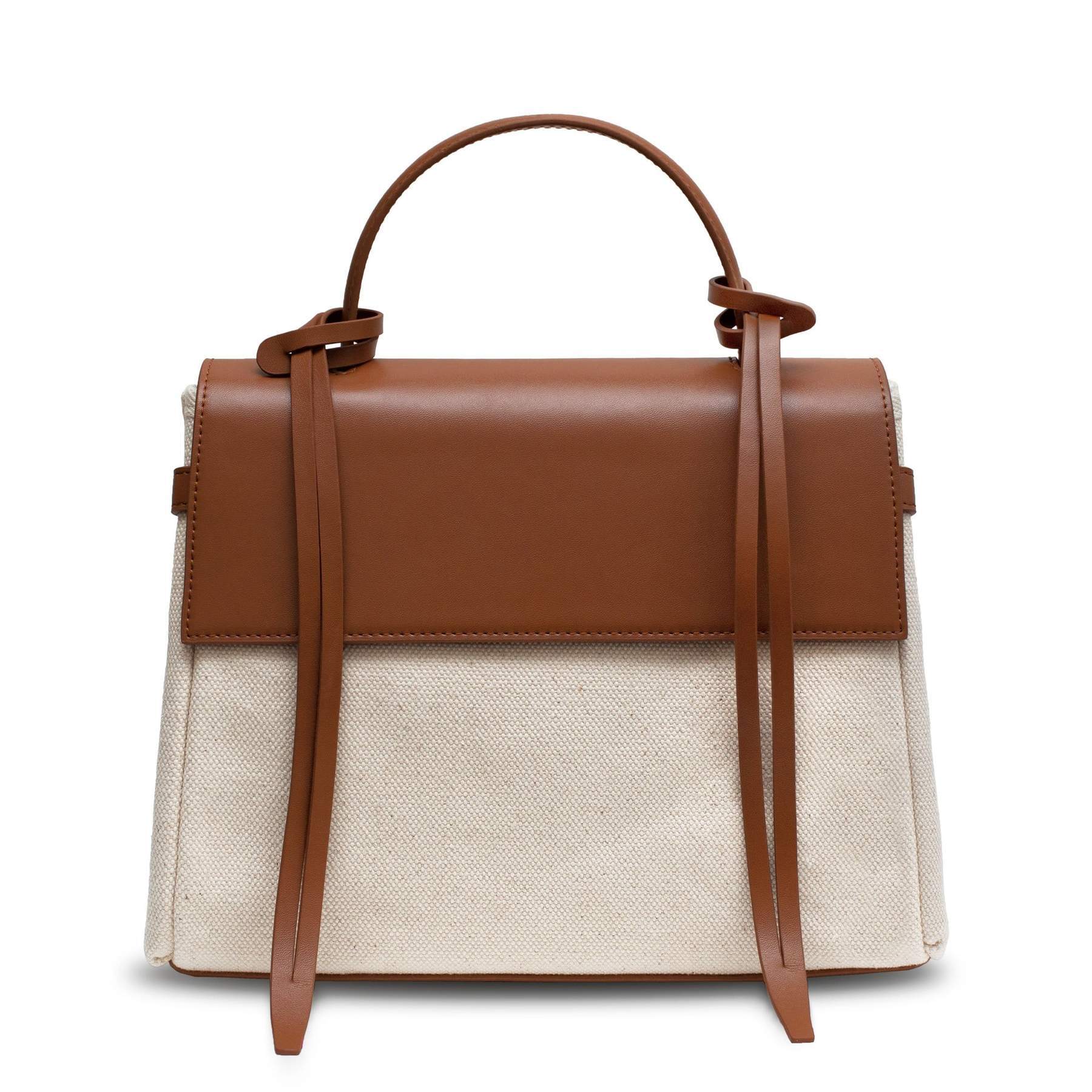 エックスニヒロ(X NIHILO) レザーハンドバッグMサイズ「Bank」タン