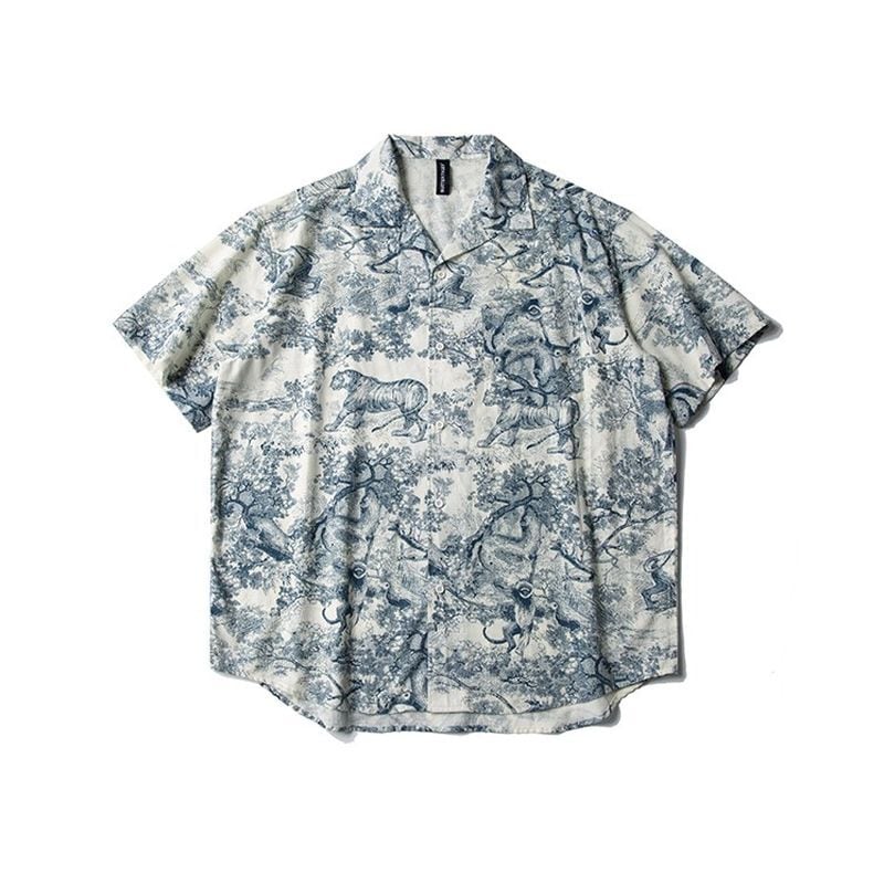 アジアン柄サマーシャツ A1090