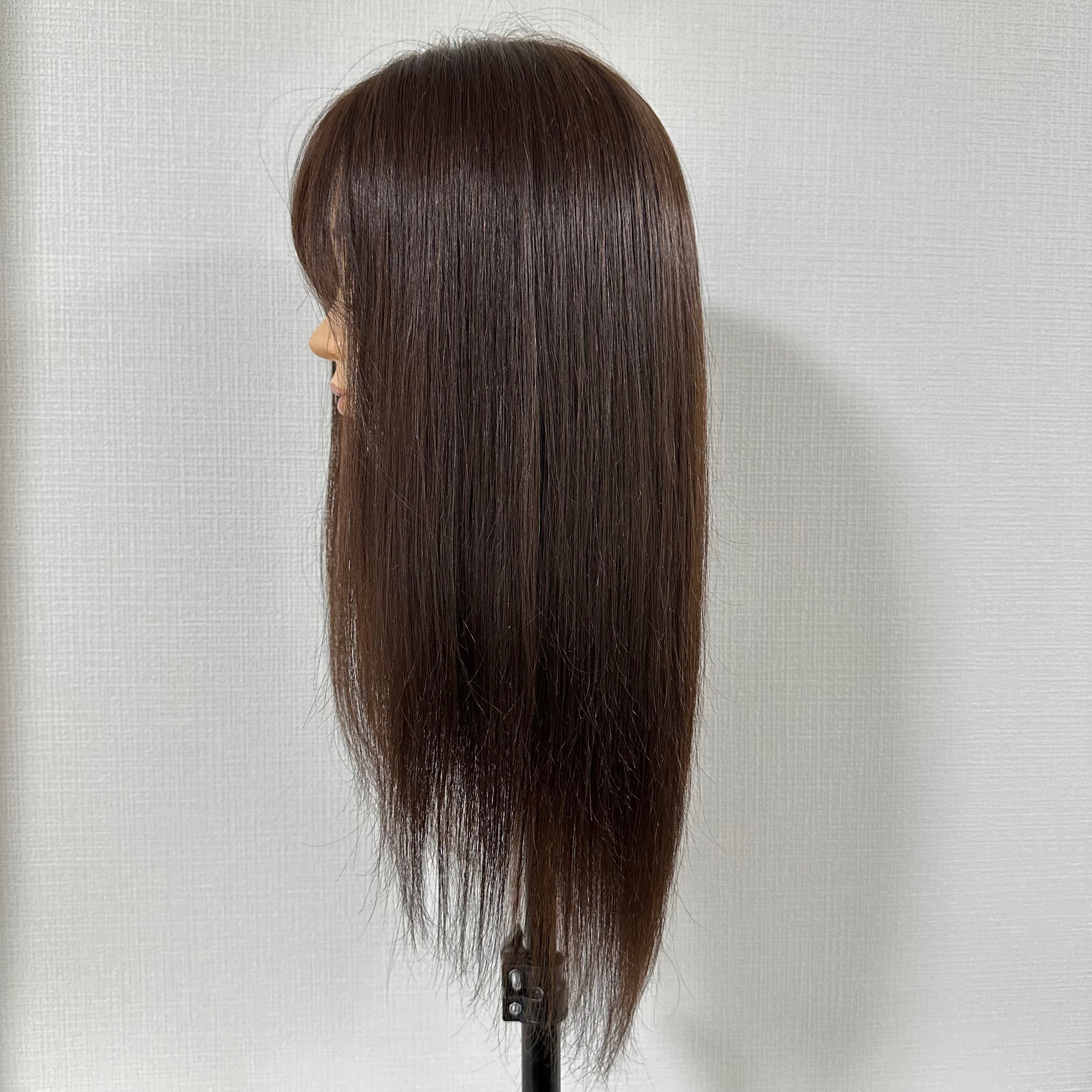 百合子ウィッグはるかナチュラルブラウンレミー人毛100%