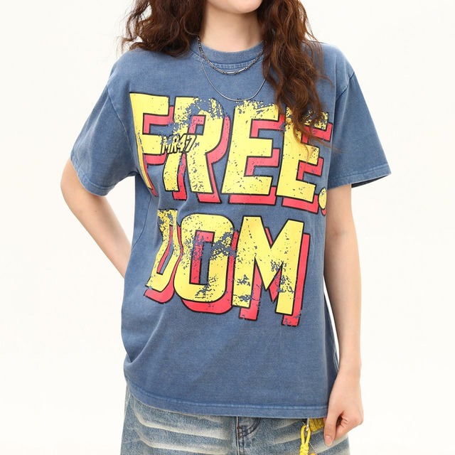 ビッグレタリングポップグラフィックTシャツ 2col   R02243