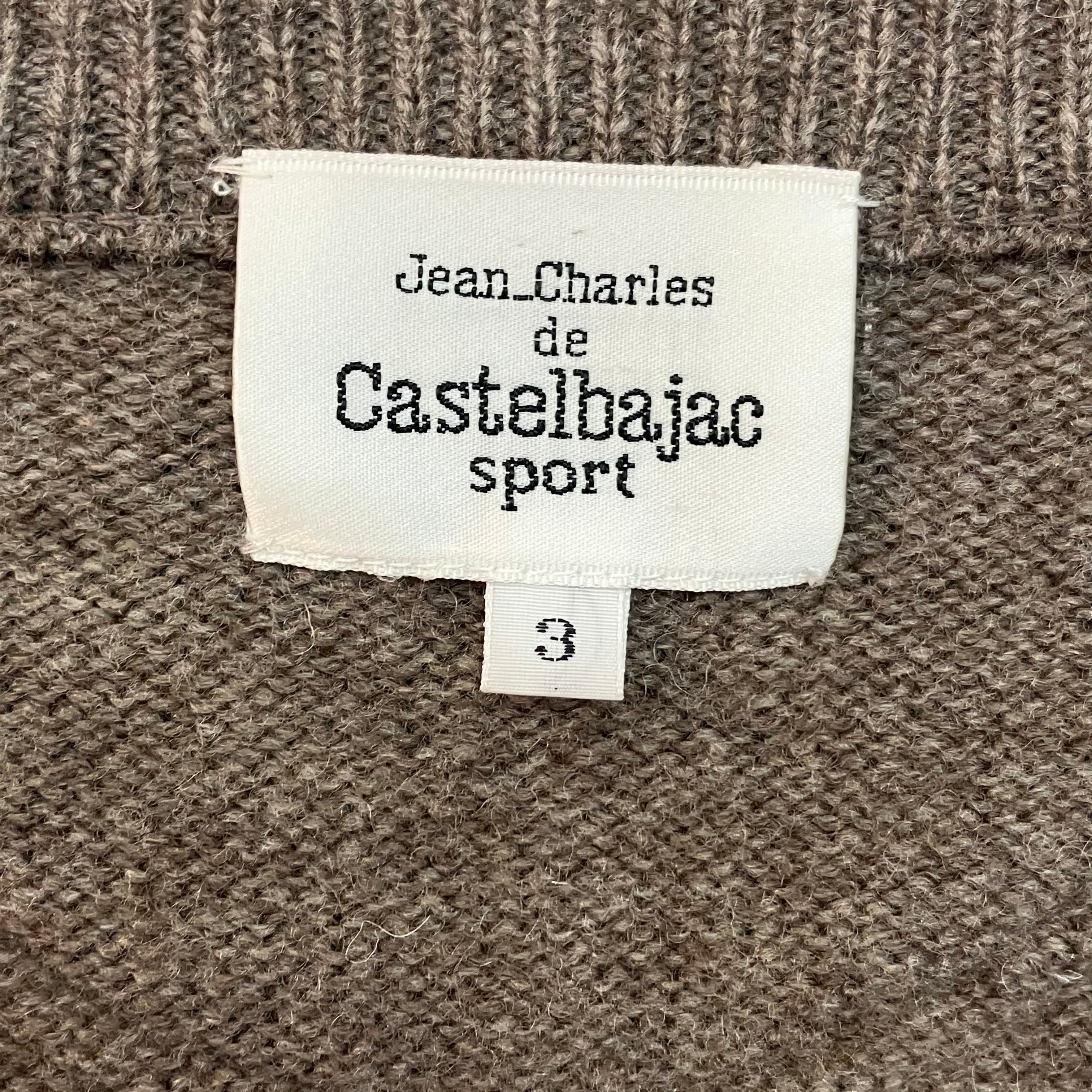 『VINTAGE Jean Charles de Castel bajac sport pop embroidery wool knit  cardigan Jacket 』USED 古着 ヴィンテージ ジャン シャルル ド カステルバジャック スポーツ ポップ 刺繍 ウール ニット  カーディガン