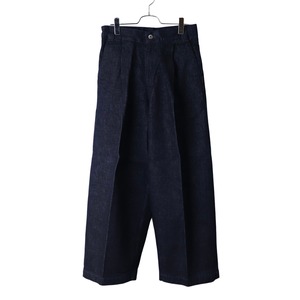 【Audience】 Selvedge Indigo Denim One tuck Wide Pants 赤耳 ワイドデニム