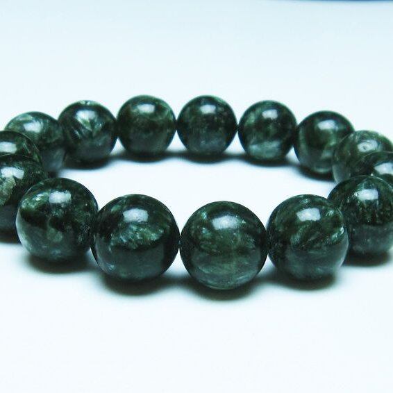 セラフィナイト ブレスレット 14mm 一点物 おまかせ便 111-35880