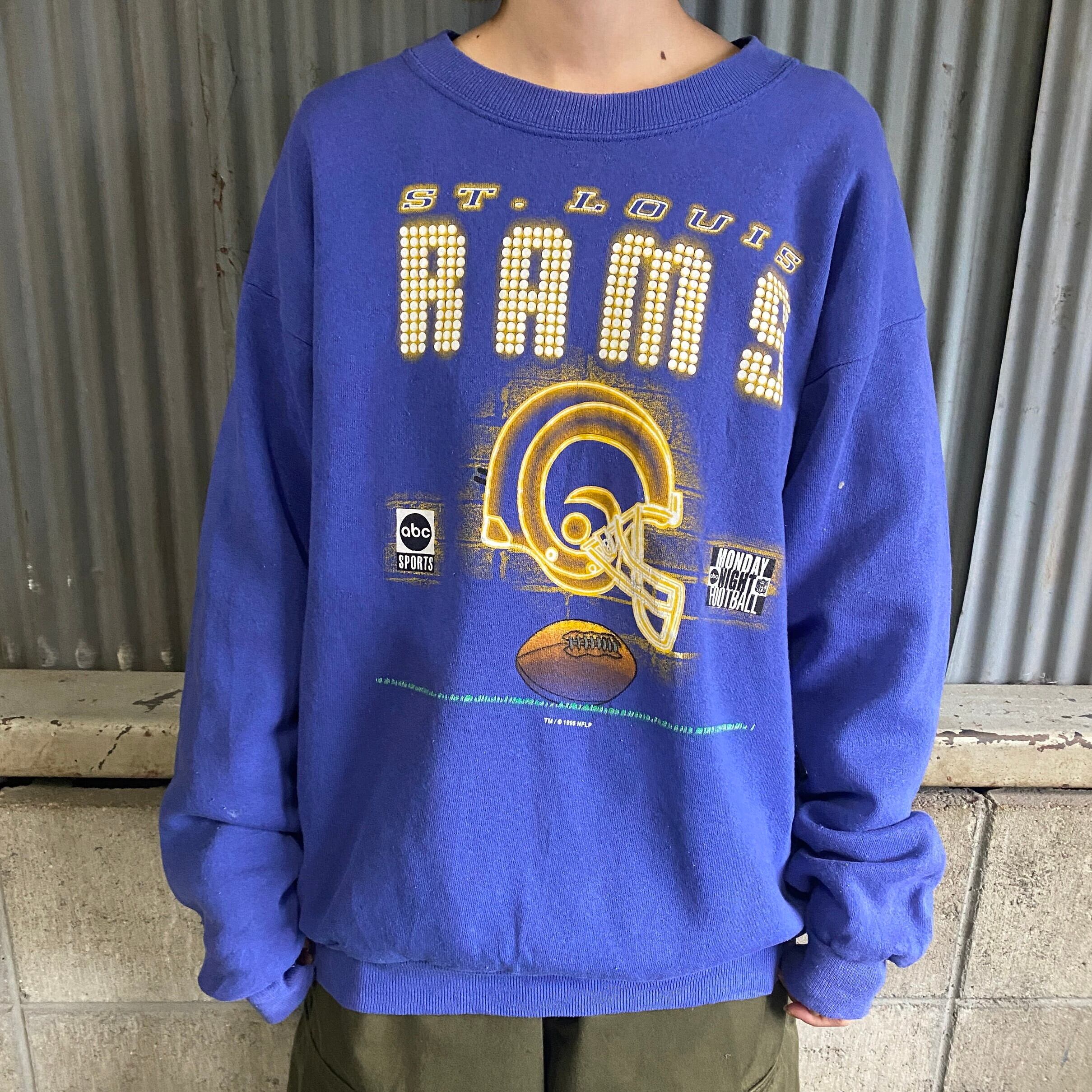 USA製 90年代 NFL ST.LOIS Rams ラムズ チーム プリント スウェット ...