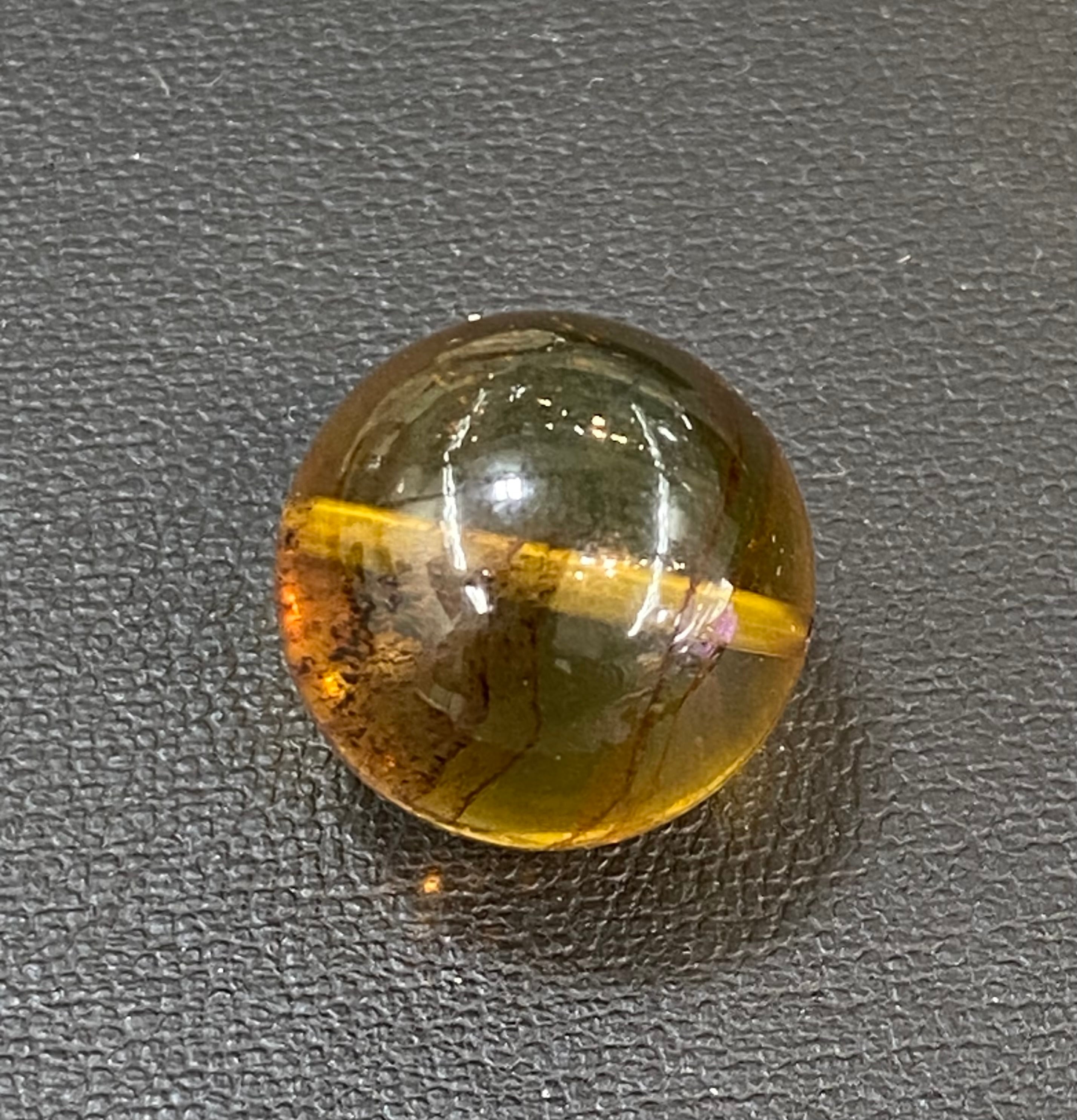 高品質 天然ブルーアンバー 無処理 ドミニカ産 粒売り 17.9mm | 水晶