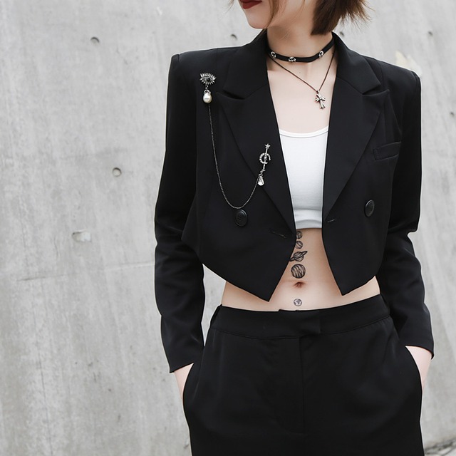 秋冬 モード系 2piece モード セットスーツ パンツスーツ ジャケット ロングパンツ スラックス 上下セットd Top Mode