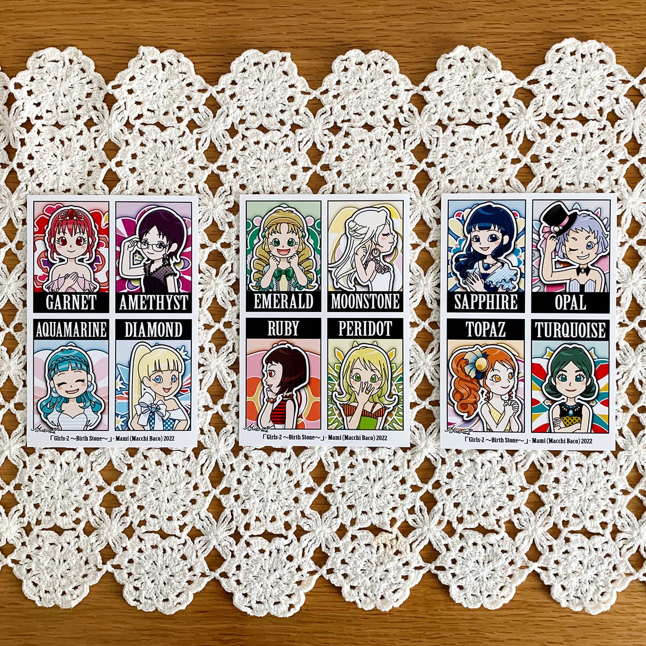 ポストカードセット】十二の擬人化(12の誕生石) | Macchi Baco ポストカードセット】十二の擬人化(12の誕生石) | Macchi Baco