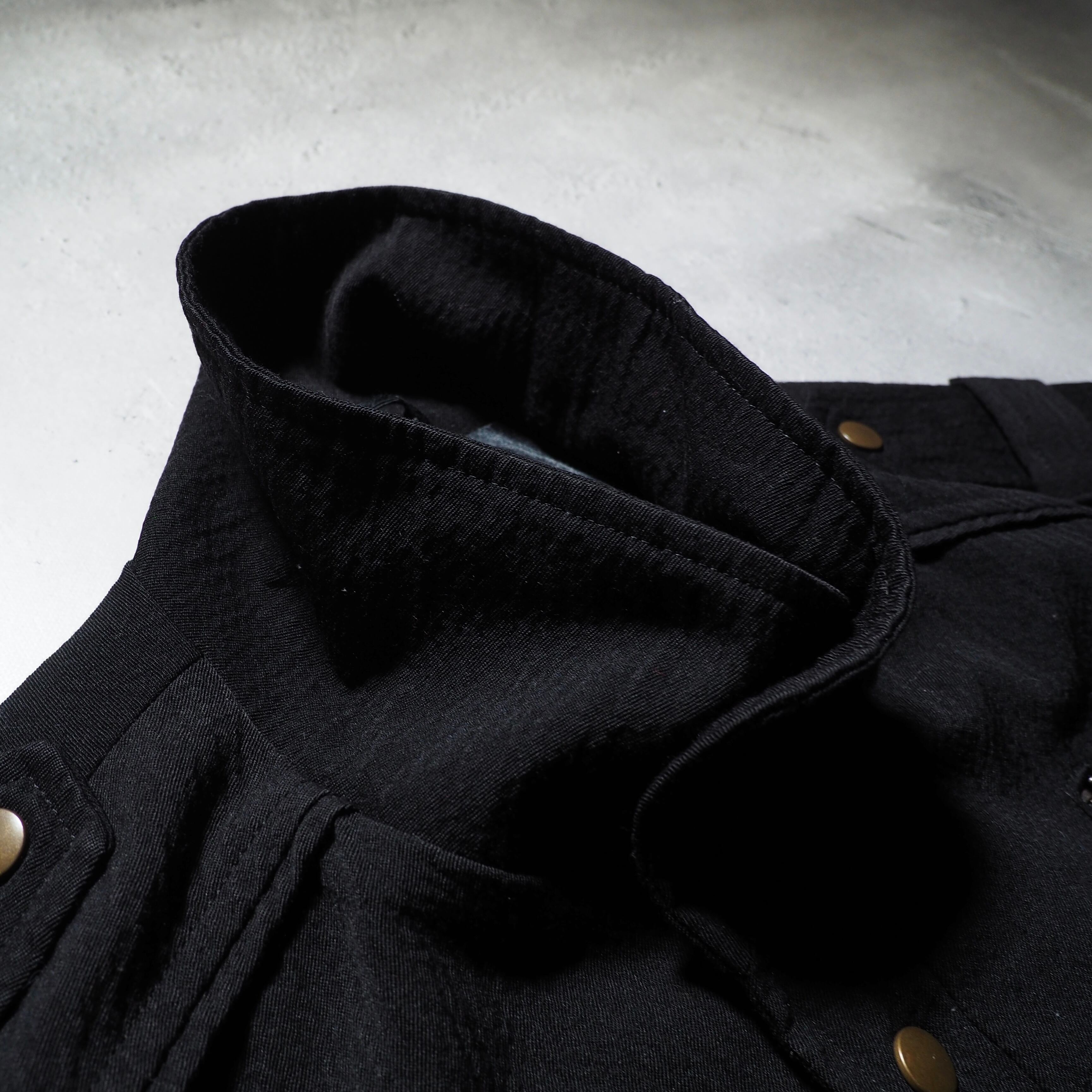 1990s Black mode Deformation silhouette vintage jacket blouson (made in France)