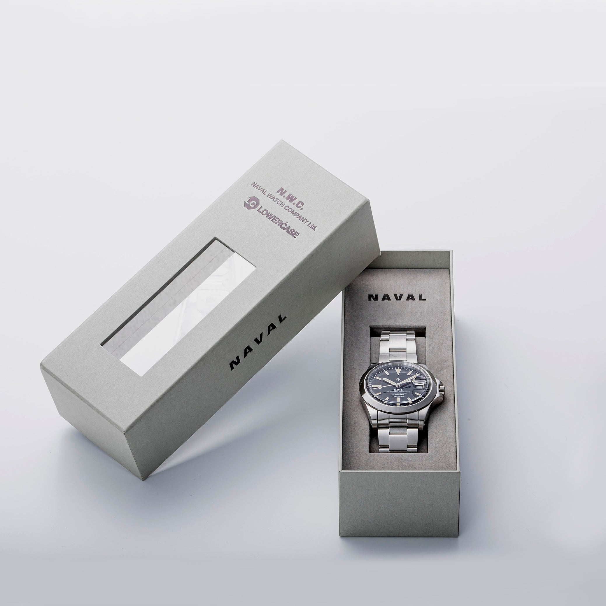 t*m様 最終！　NAVAL WATCH　箱付き　日本製　完動品 Naval Watch Produced By LOWERCASE FRXD001 GMT Mechanical S/S 3