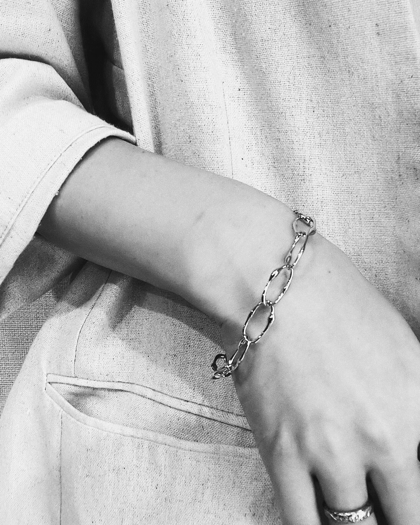 Link chain bracelet Silver TSUKI.