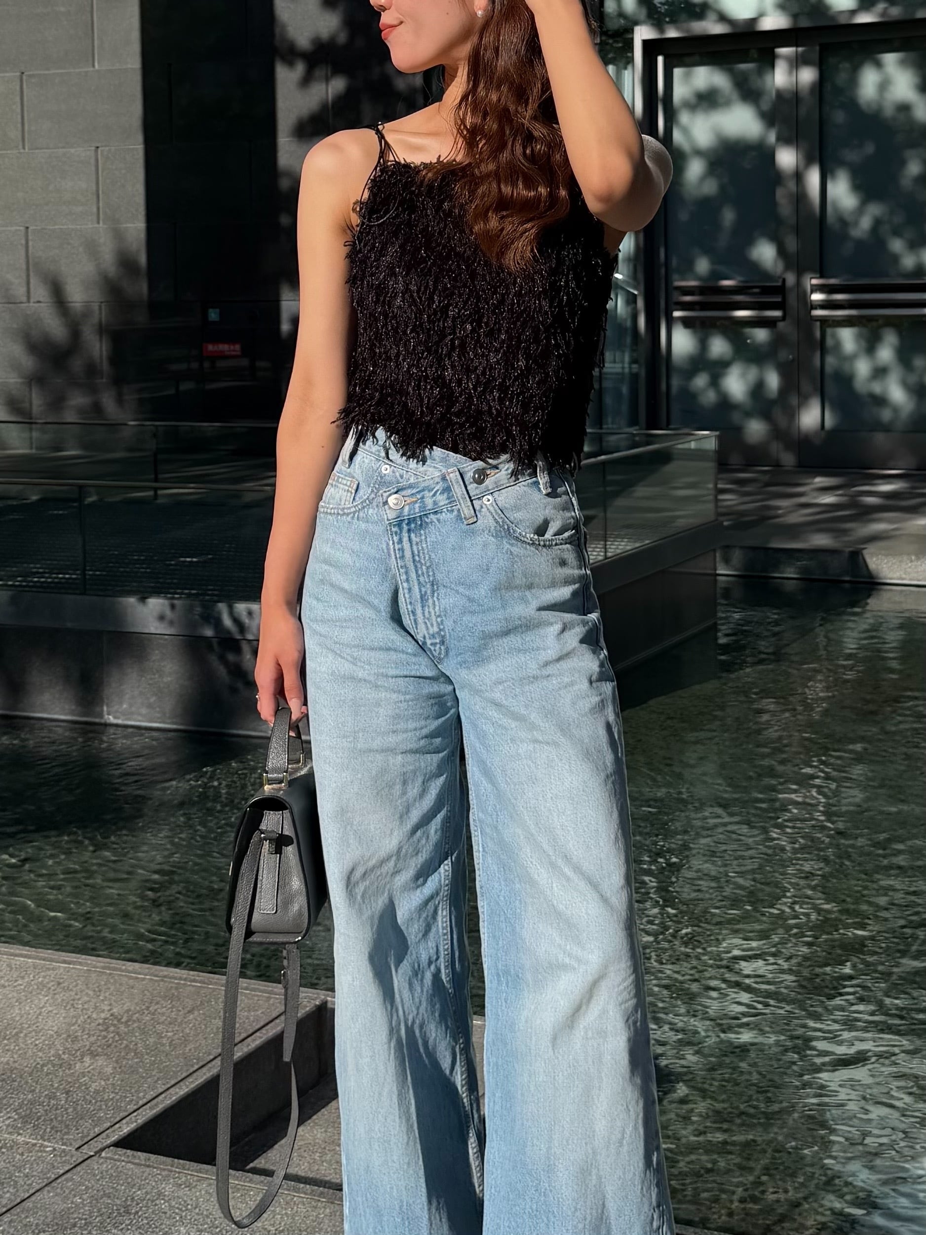 flamingo cami / black (即納) | HYEON