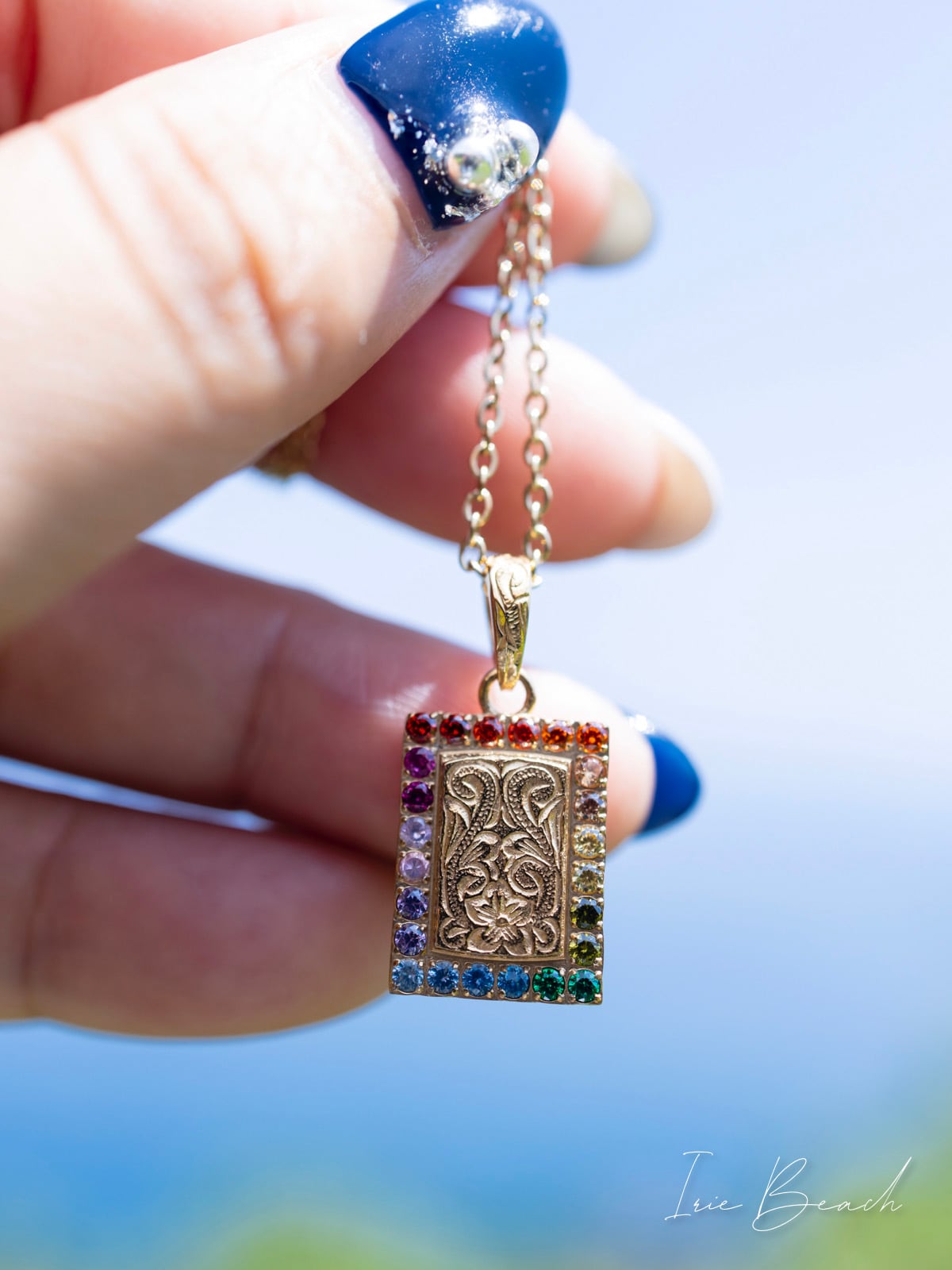 RAINBOW plate necklace | IRIEBEACH