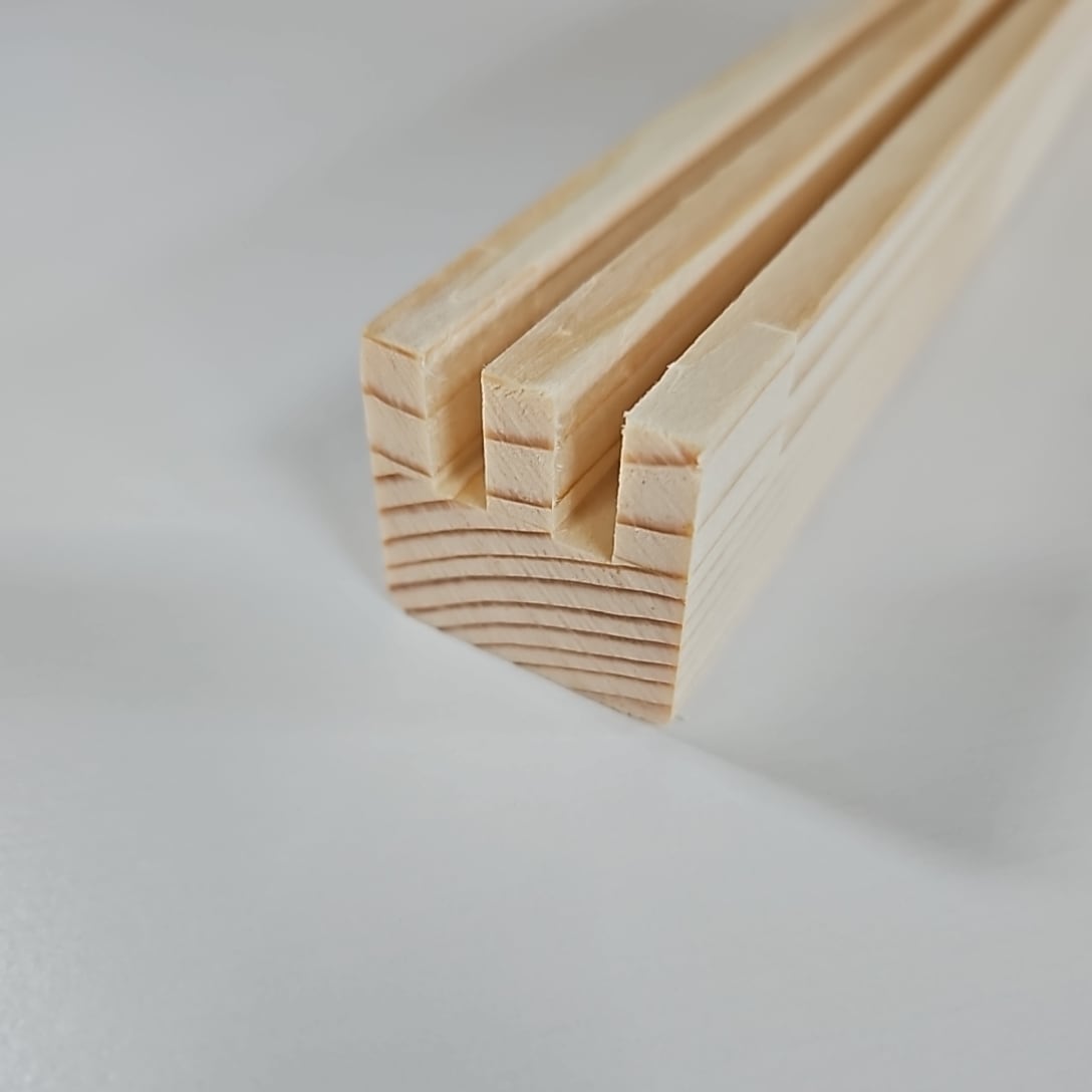 木材　180.5㎝×18㎝×厚み２㎝　　7枚　DIY中古品 二連溝付角材 #02870 約1820x24x24 4mm用 | DIYセンチュリーネットショップ