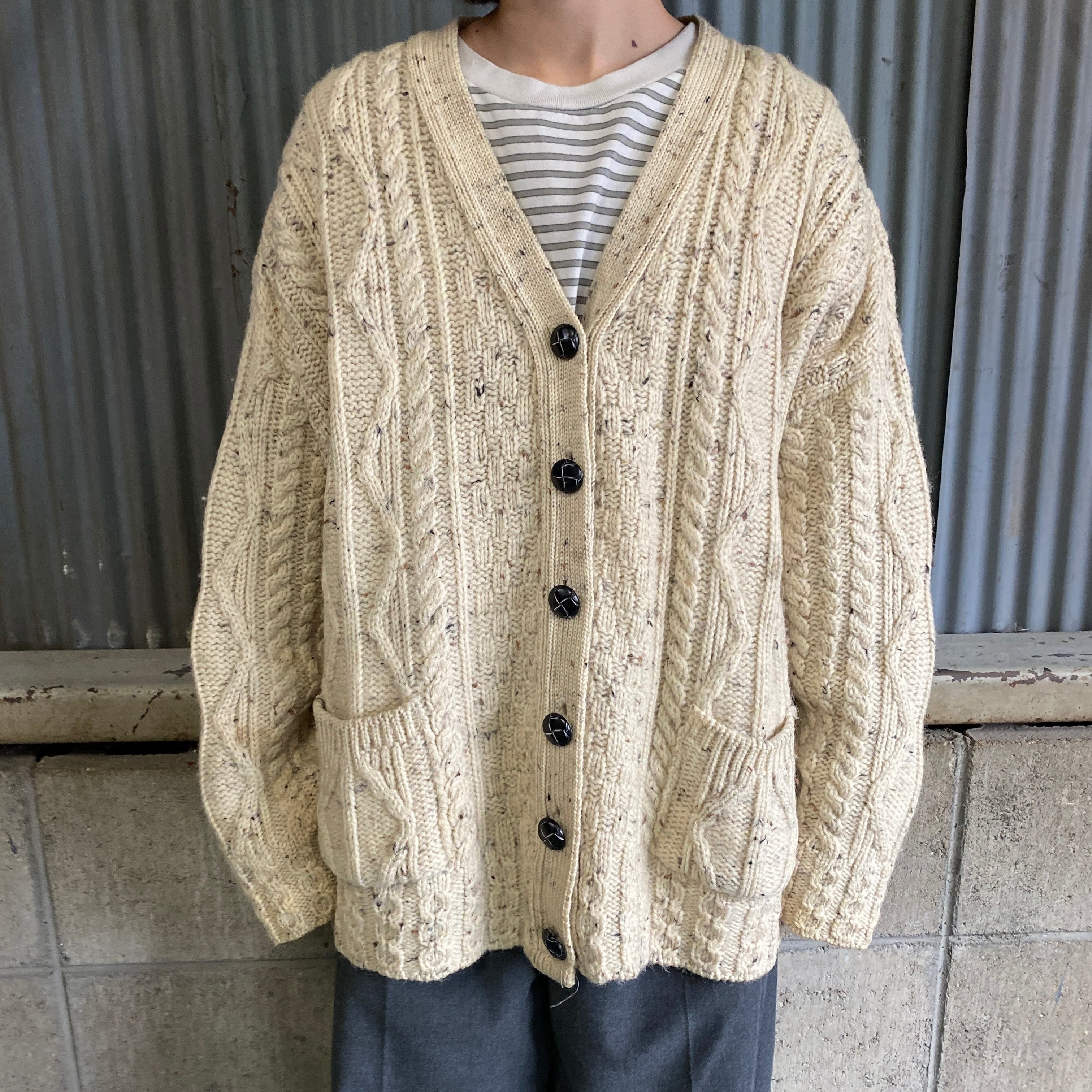 90s CelticCountry フィッシャーマン アランニット カーディガン 90  