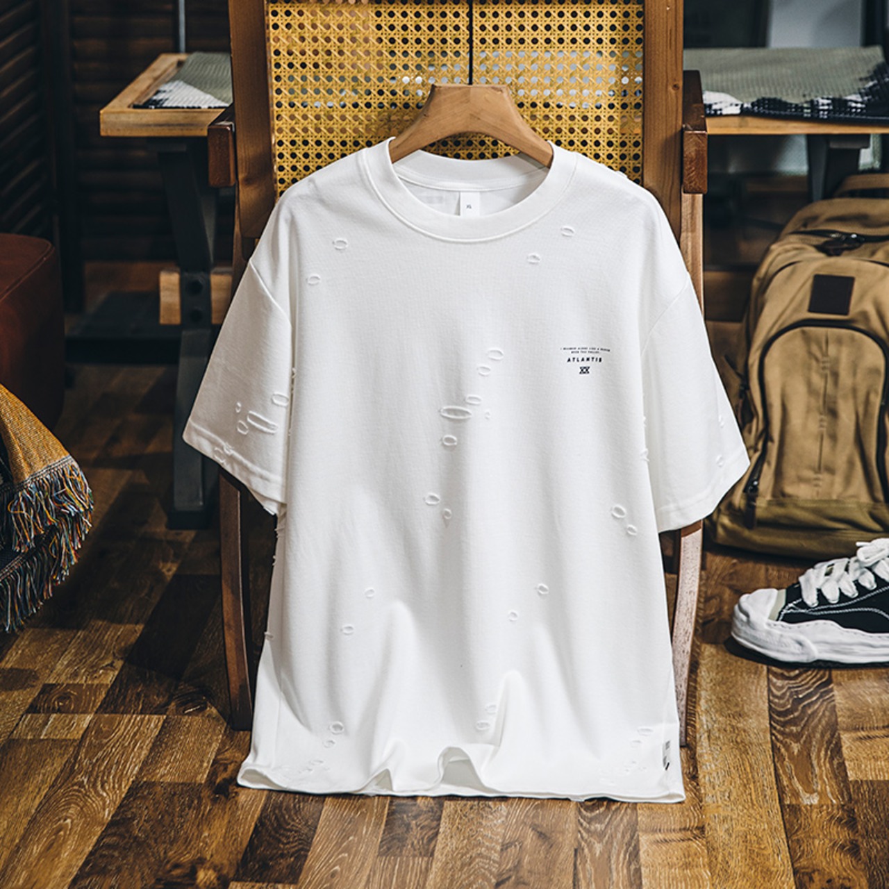 Damage Processed Short Sleeve T-Shirt ◇2color H0220