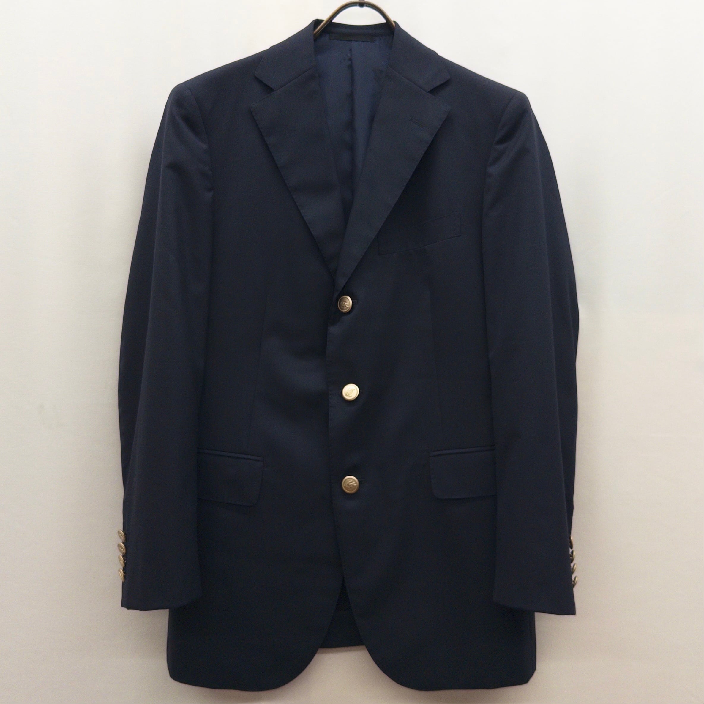 【美品】バーバリーロンドン　ジャケット　紺ブレ　カシミヤ混　金ボタン　ロゴボタン burberry london】紺ブレ ジャケット バーバリー 金ボタン | no pain