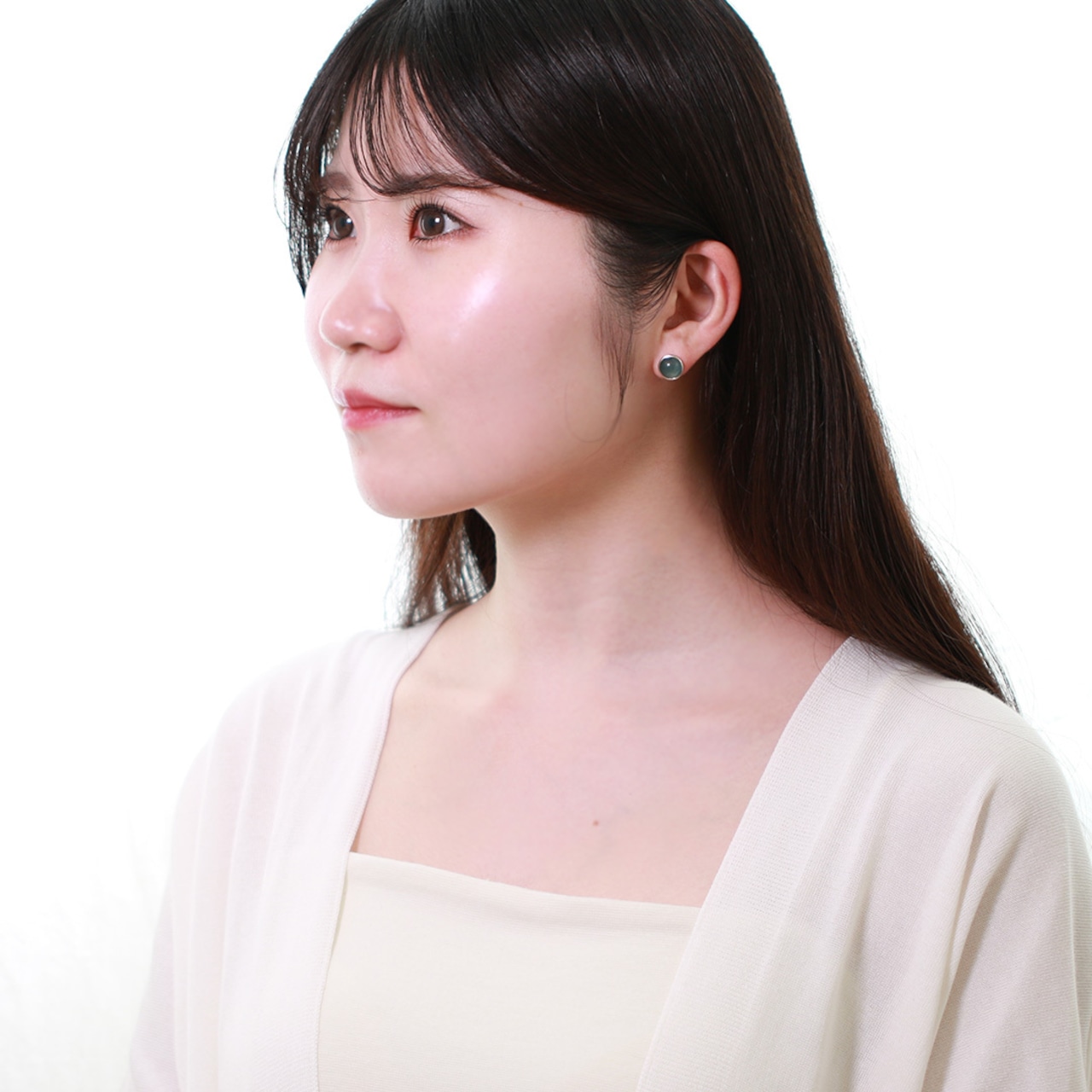 SV Guatemala circle 翡翠ピアス A貨翡翠 jd_mm1237