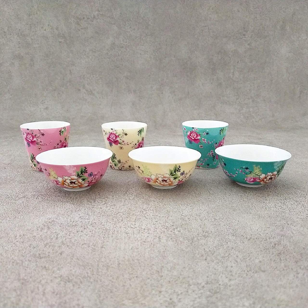 客家花布柄　コップ