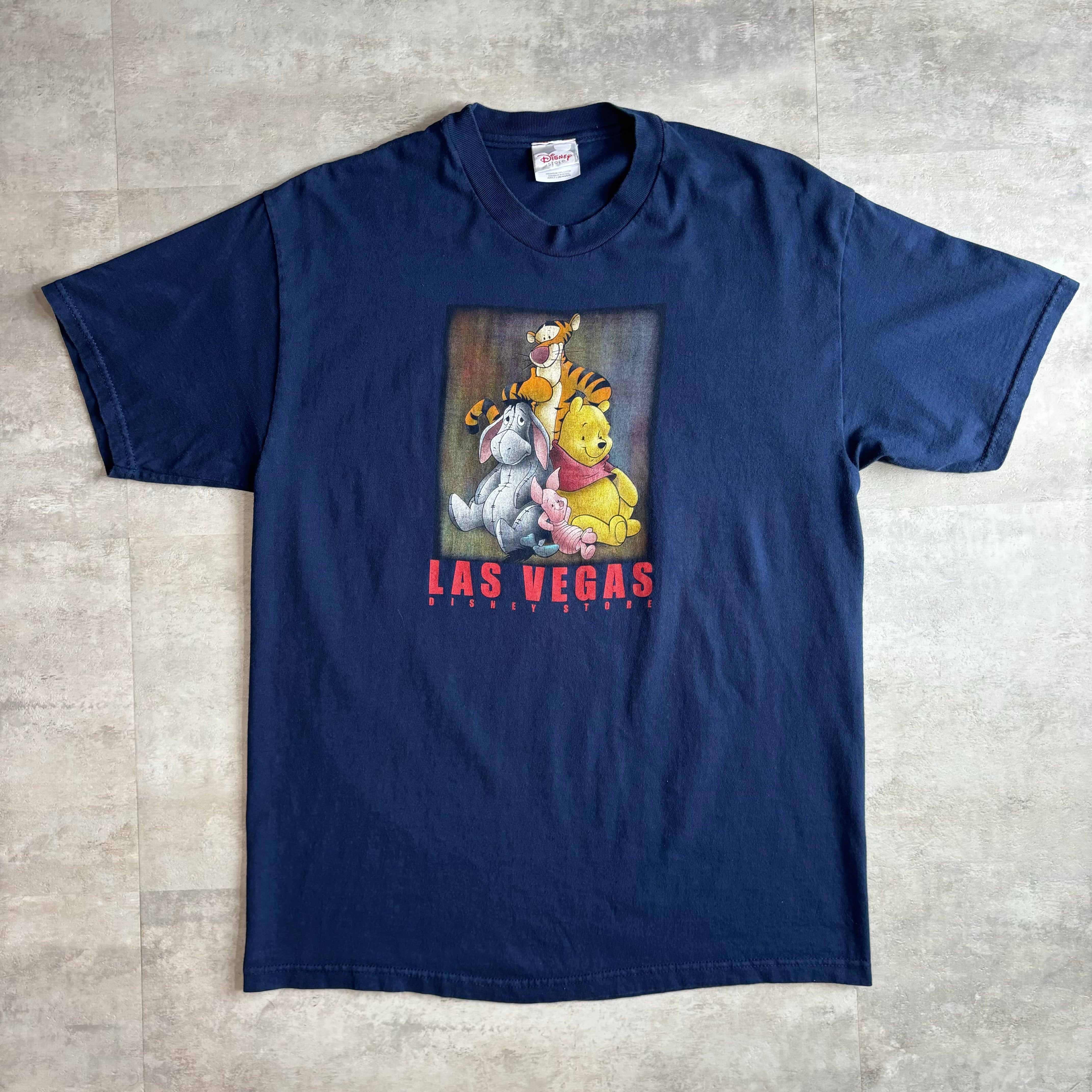 《Lsize》Disney ラスベガス ディズニー ストア Tシャツ プーさん ティガー イーヨー ピグレット no.3258
