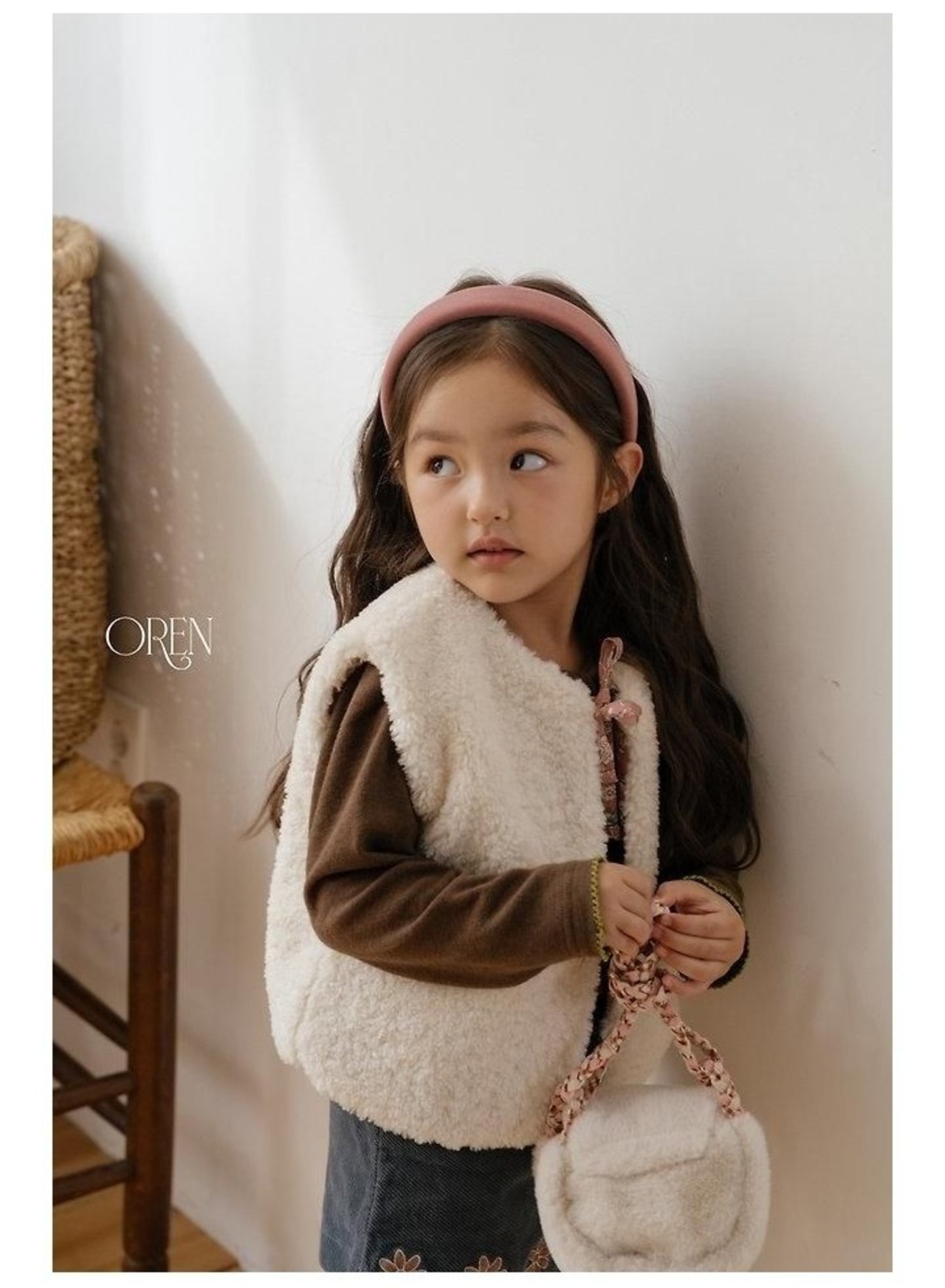 〖取寄〗韓国子供服 / 26winter / oren / ベルベットヘアバンド / キッズ *FREE*
