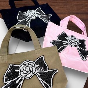 CLOSE SALE★トートS☆《カメリアリボンワッペン》-* bg0179-