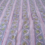 ブロックプリント生地【50cm単位】インド綿 ストライプ柄 くすみパープルグレー×ピンク #26259-PR3