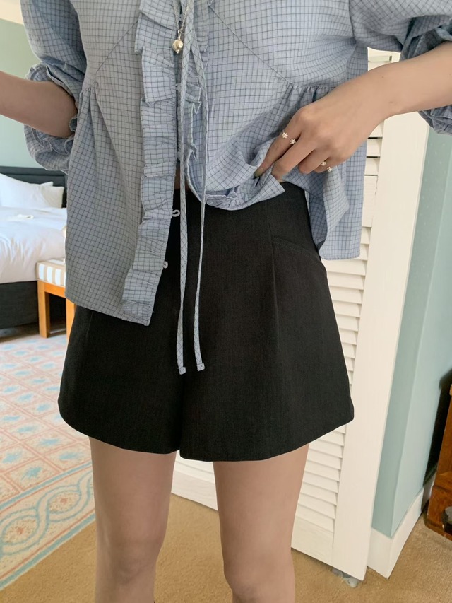 (予約) mellounge  / Balance check blouse 3color