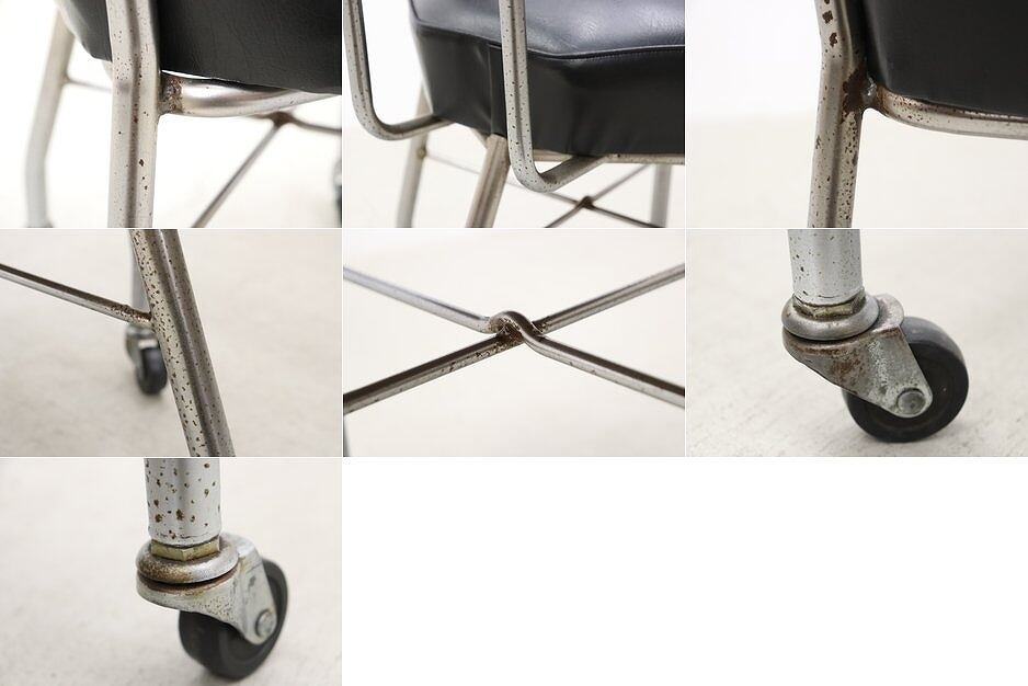 インダストリアル　チェア　キャスターチェア　オフィスチェア　ヴィンテージ　レトロ 沼津店】レトロ ヴィンテージ キャスターチェア アーム オフィス 事務