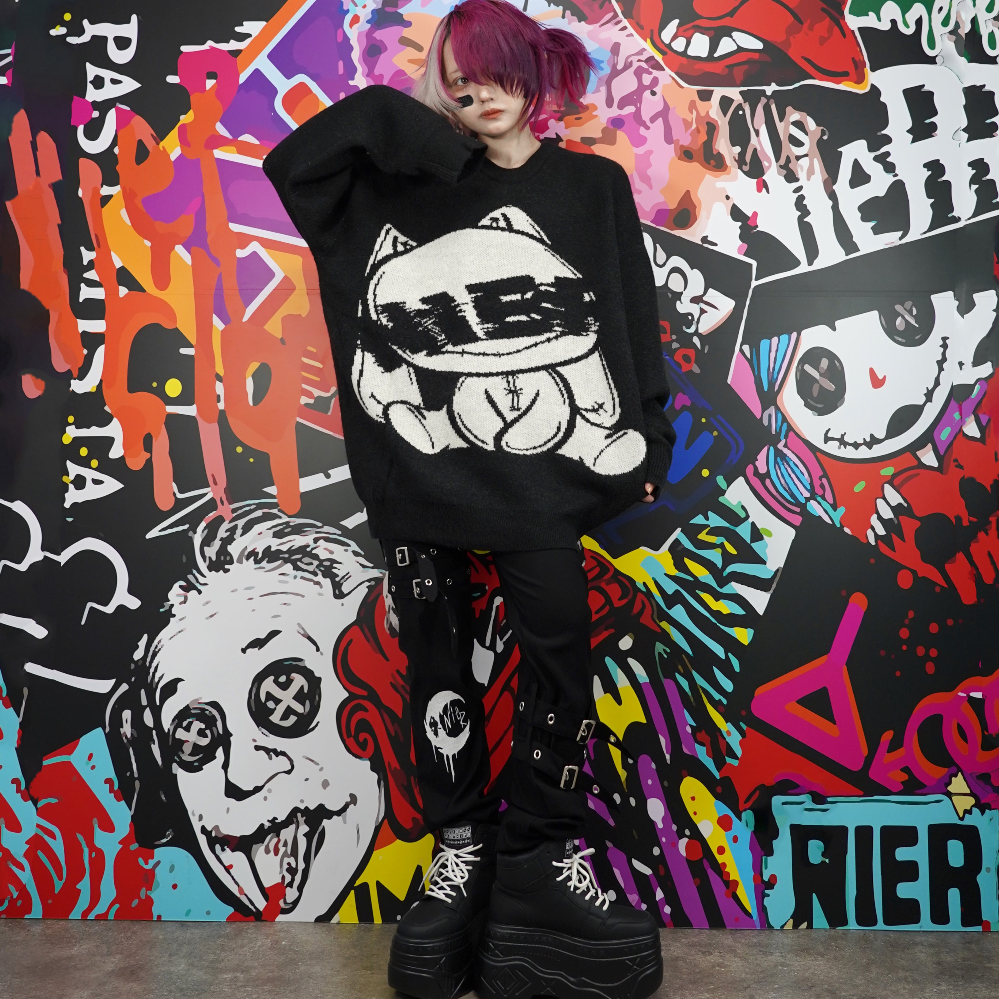 NieR3点set★SARROUEL PANTS&髑髏パーカー&カットソー ダブルフラップSARROUEL PANTS | NIER CLOTHING